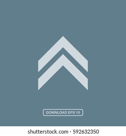 Double up arrow icon vector