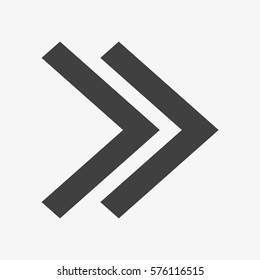 Double arrow icon vector eps10. Arrow double sign.