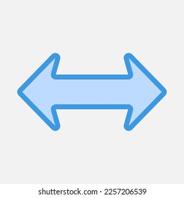 Double arrow icon vector illustration in blue style, use for website mobile app presentation