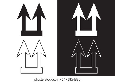 Double arrow icon vector. vector illustration.
