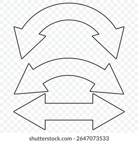 Double arrow icon. Vector illustration of Black dual arrow . Stock image on Transparent Background. EPS 10.