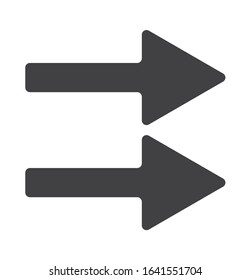 double arrow icon vector isolated on background. eps 10 vector illustration.