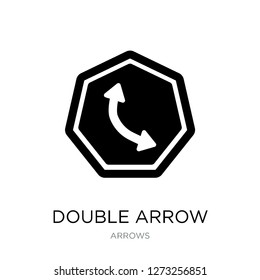 double arrow icon vector on white background, double arrow trendy filled icons from Arrows collection, double arrow simple element illustration