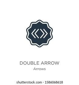 Double arrow icon vector. Trendy flat double arrow icon from arrows collection isolated on white background. Vector illustration can be used for web and mobile graphic design, logo, eps10