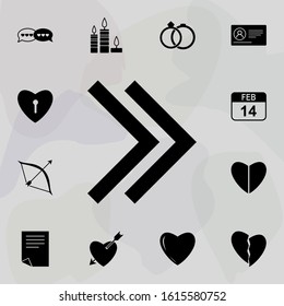 Double arrow icon. Web icons universal set for web and mobile