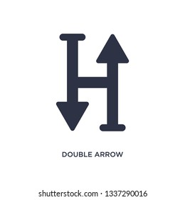 double arrow isolated icon. Simple element illustration from arrows concept. double arrow editable logo symbol design on white background. Can be use for web and mobile.