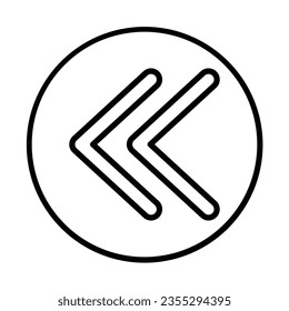 Double Arrow Left icon design for personal commercial use