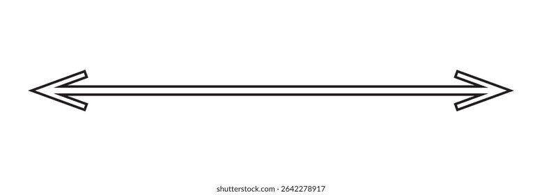 double arrow line art vector icon - ui icon vector