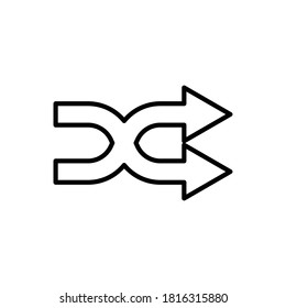 Double arrow line icon. Design template vector