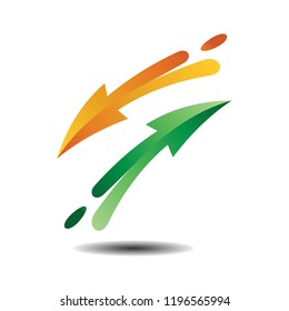 Double Arrow Logo, Arrow Fast Logo