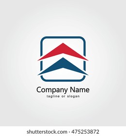 Double arrow logo icon for your project identity