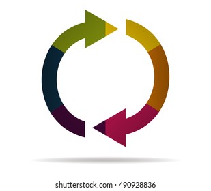 double arrow multicolor icon vector