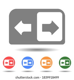 Double arrow navigation symbol vector icon