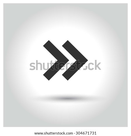 Double arrow next icon. web buttons. vector illustration. Flat design style