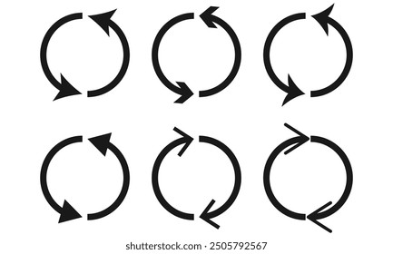 Double arrow, replace icon, exchange linear sign, vector illustration on white background. Dual arrow icon set. Eps 10.
