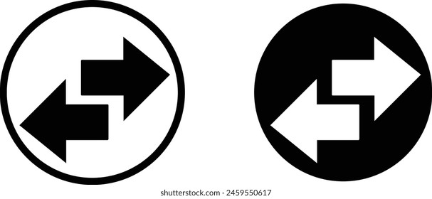 DOUBLE ARROW SET ISOLATEDVON BLACK AND WHITE SET OF ARROWS