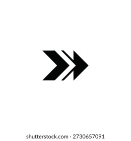 Double Arrow Symbol Pointing Rightward Indicating Direction or Progression