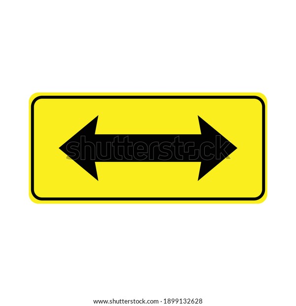 Double Arrow Traffic Sign Vector Stock Vector (Royalty Free) 1899132628 ...