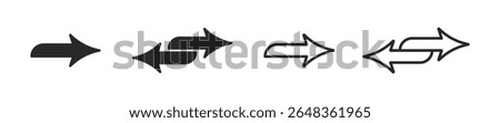 Double arrow vector icon designs. Arrow icon sign