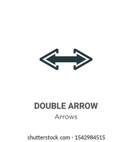 Double arrow vector icon on white background. Flat vector double arrow icon symbol sign from modern arrows collection for mobile concept and web apps design.
