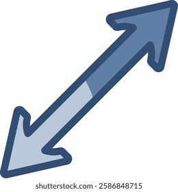 double arrow vector icon transparent background. replaceable blue color design