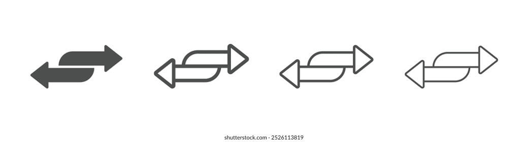 Double arrow vector icons graphic collection
