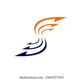 Vector de flecha doble, símbolo de logotipo
