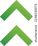 Double Arrows - Green Vector Icon
