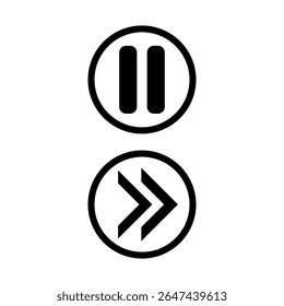Double arrows icon with left and right directions, symbolizing movement, choice, or flow, forward backward navigation icon