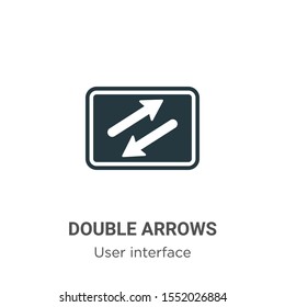 Double arrows vector icon on white background. Flat vector double arrows icon symbol sign from modern user interface collection for mobile concept and web apps design.
