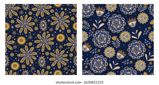 Padrão de ornamento de estilo etno misto desenhado à mão artística dupla. Abstrato moda impressão colorida. Modelo de vetor na moda para seu design