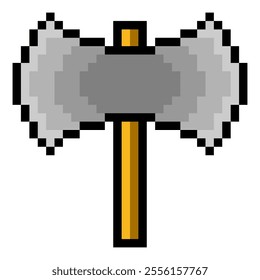 Double ax in pixel art style