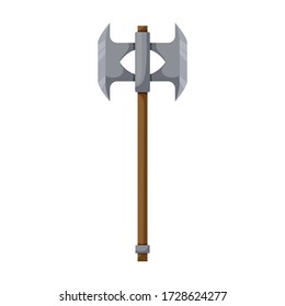 Doppelax Vektor Symbol.Cartoon Vektor Symbol isoliert auf weißem Hintergrund doppelte Axt.