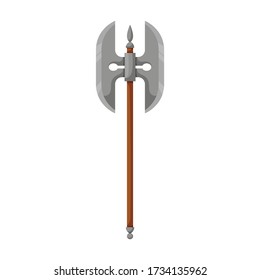Double ax vector icon.Cartoon vector icon isolated on white background double ax.