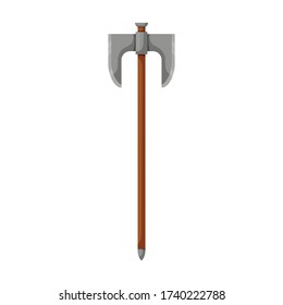 Double ax vector icon.Cartoon vector icon isolated on white background double ax.