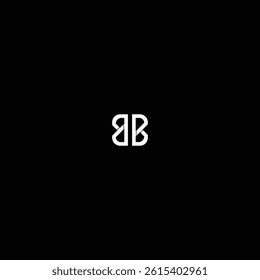 Double B Knot Monogram with black background. 