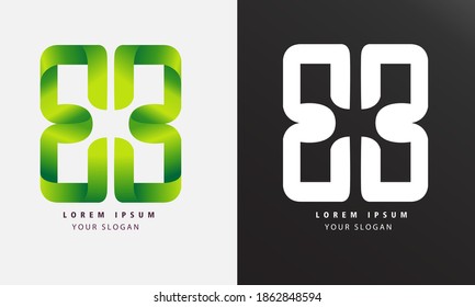 Double B natural gradient logo