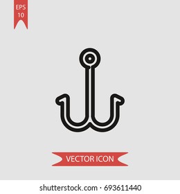 Double bait vector icon, illustration symbol