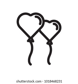 double ballons outline icon