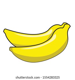double banana vector stock design simple modern