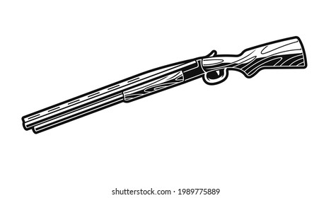 Ilustración vectorial de arma de doble trazo aislada en fondo blanco