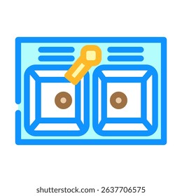 double basin sink color icon vector. double basin sink sign. isolated symbol illustration