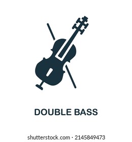 Double Bass icon. Simple element from musical instruments collection. Creative Double Bass icon for web design, templates, infographics and more