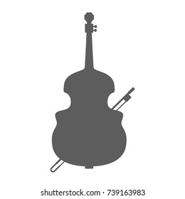 Double bass icon in trendy flat style isolated on white background. Symbol for your web site design, logo, app, UI. Vector illustration, EPS