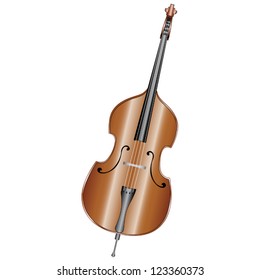 double bass isolated