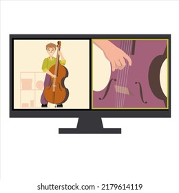 double bass lesson at home