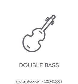 Double bass linear icon. Modern outline Double bass logo concept on white background from Music collection. Suitable for use on web apps, mobile apps and print media.