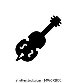 double bass solid icon sign.double bass symbol, logo illustration. Different style icons set. Pixel perfect vector graphics - Vector