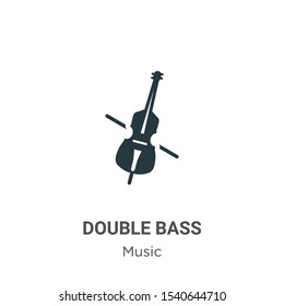 Double bass vector icon on white background. Flat vector double bass icon symbol sign from modern music collection for mobile concept and web apps design.