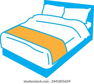 Doppelbett mit schönen weißen Laken